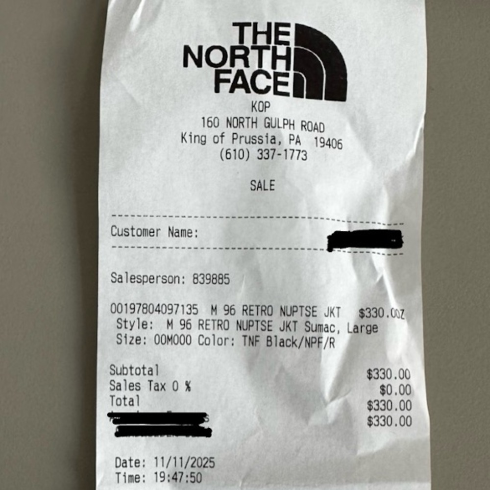 The North Face Men’s 1996 Retro Nuptse Jacket Size M - Picture 3 of 5
